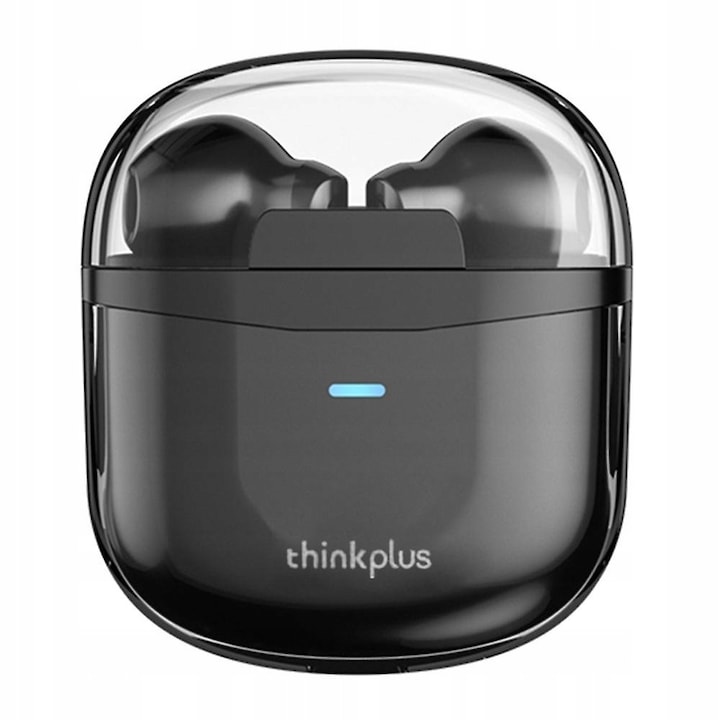 Vezeték nélküli fülhallgató Lenovo XT96, Bluetooth 5.3, mély basszus, fekete, 350mAh-s powerbankkal