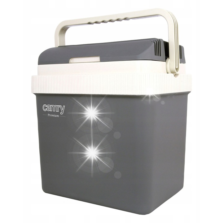 Frigider auto Camry CR8065, 21L, gri, 230V/12V, sistem de racire Peltier, 3 niveluri de putere