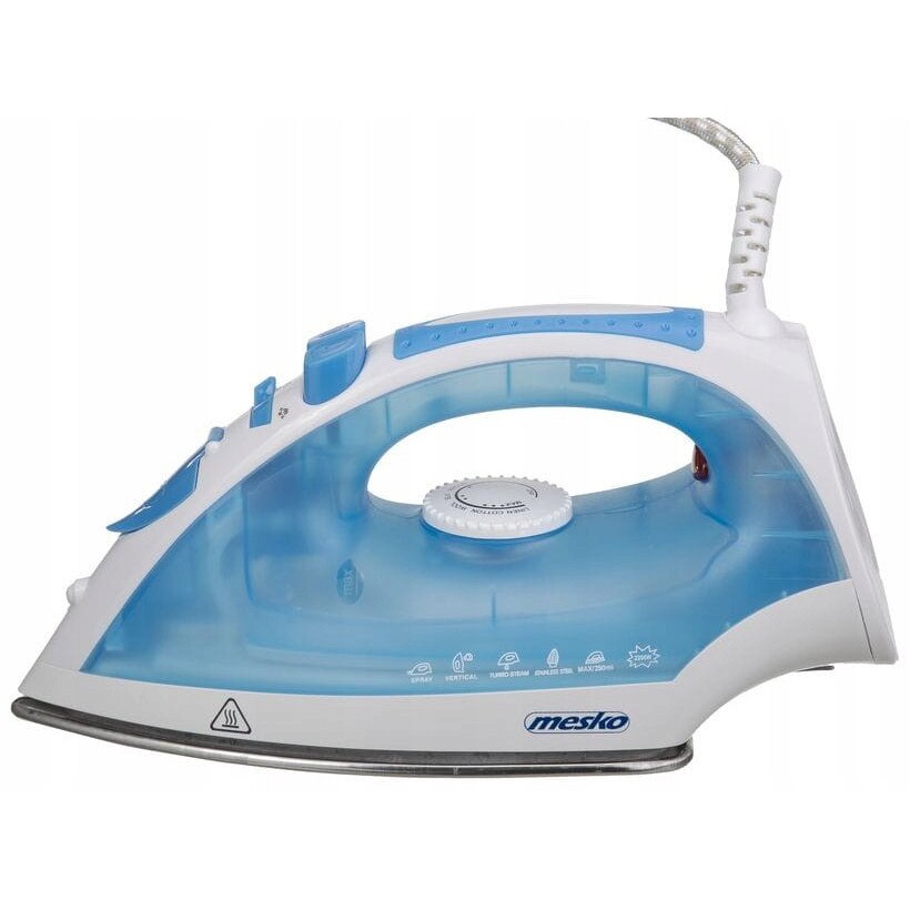 Fier de calcat cu aburi Mesko MS 5023, 2200W, alb-albastru, 26.5x10.7x12.5cm