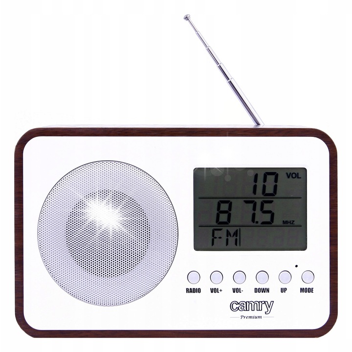 Radio digital Camry CR 1153, 0,4 W, 5 W, LCD, 19x12x6 cm, alimentare USB sau 3xAA