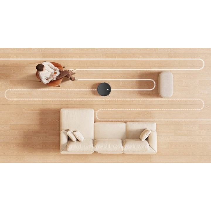 Aspirator robot, Xiaomi Robot Vacuum E5, control vocal, negru, 30x7cm