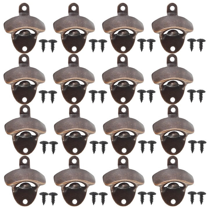 Комплект от 12 отварачки за бутилки за стена, винтидж