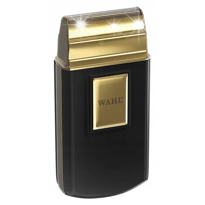 Електрическа самобръсначка за мъже Wahl 3615-1016G, безжична, златист дизайн, пълен комплект, 100x46x18мм