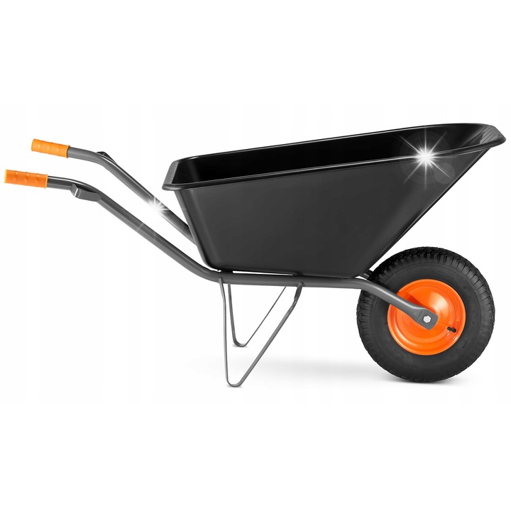 Roaba de gradina HIGHER, capacitate 150L, incarcare 210kg, roata pneumatica