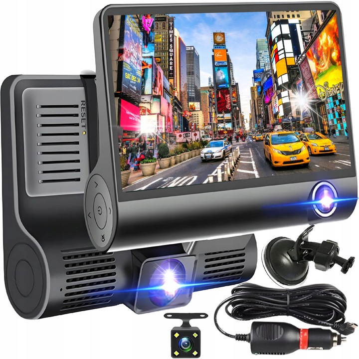 Retea auto DVR, Retoo, set 3 camere, Full HD, camera de marsarier, 4 inch