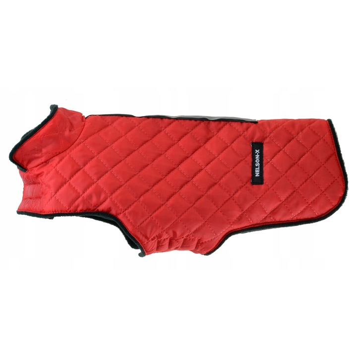 Kutyaruha, NELSON-X, piros, 25 cm, polár béléssel, fényvisszaverő elemekkel