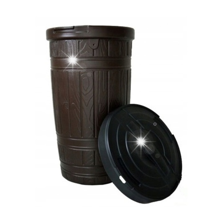 Properplast esővízgyűjtő tartály, 265L, sötétbarna színű, 64x134cm és 51x23cm méretek