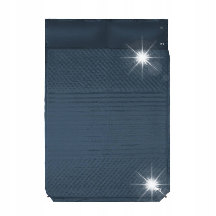 Самонадуваема постелка Nils Camp NC4060, 186x130см, антрацит, с възглавница, пълен комплект