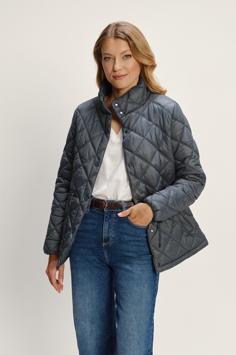 GreenPoint, Geaca scurta cu guler inalt, Albastru prafuit