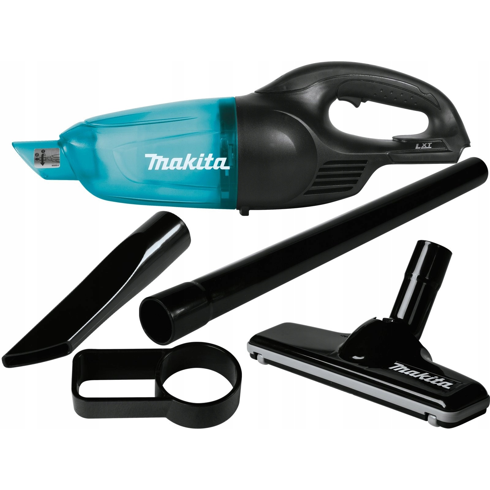 Aspirator vertical fara fir, Makita, model DCL180, negru/turcoaz, 30W, 999mm