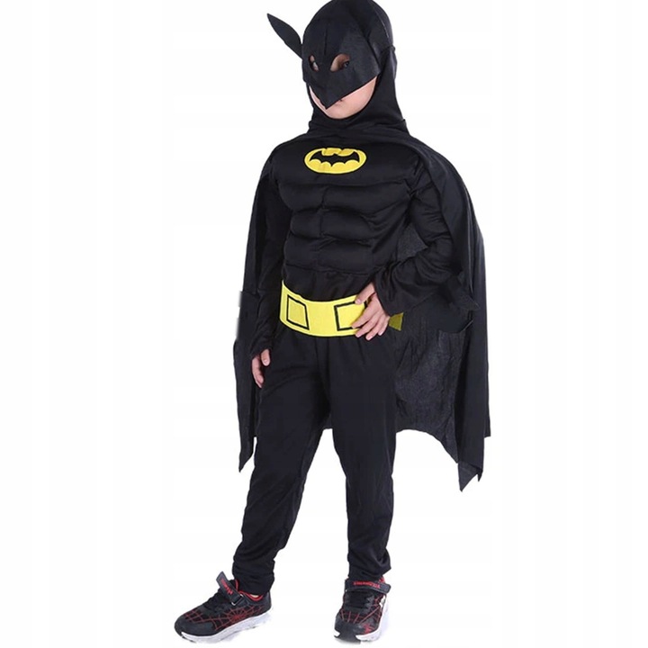 Costum Batman pentru baieti, Toys, negru, 116-122 cm