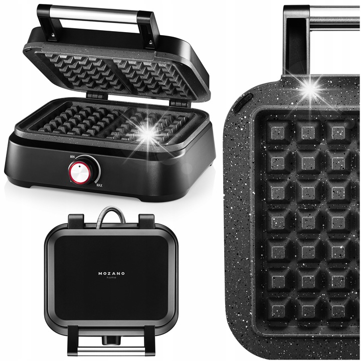 Aparat de copt vafe profesional, vafe crocante, pufoase, mari, 2200 W, puternic, facut in casa