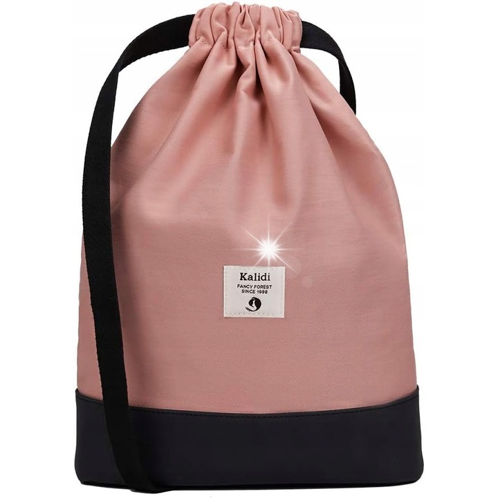 Rucsac sportiv KALIDI, roz, material poliester, impermeabil, 35x9x42cm, unisex