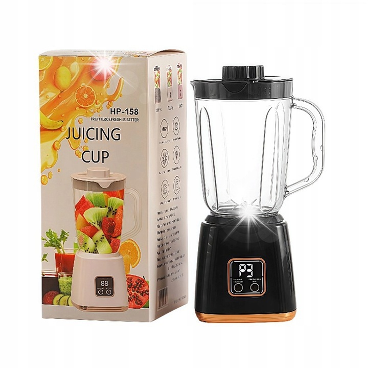Mini turmixgép 750ml, 50W, 3 mód, vezeték nélküli, LED