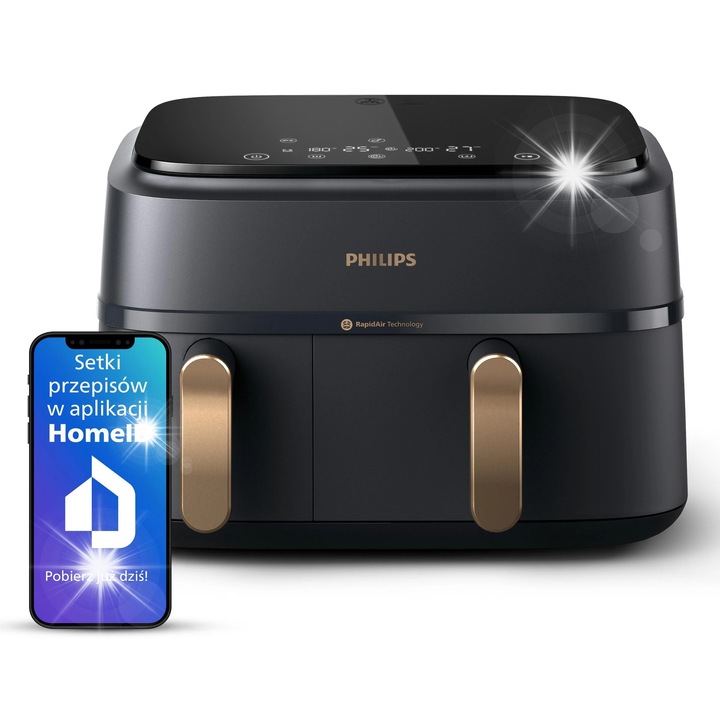 Фритюрник с горещ въздух Philips с двойна камера NA352/00 2750 W