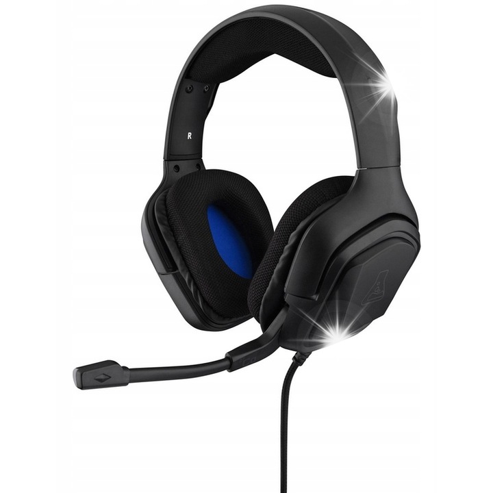 Casti gaming, THE G-LAB Korp Cobalt, sunet stereo, microfon flexibil, 3,5mm, 236g