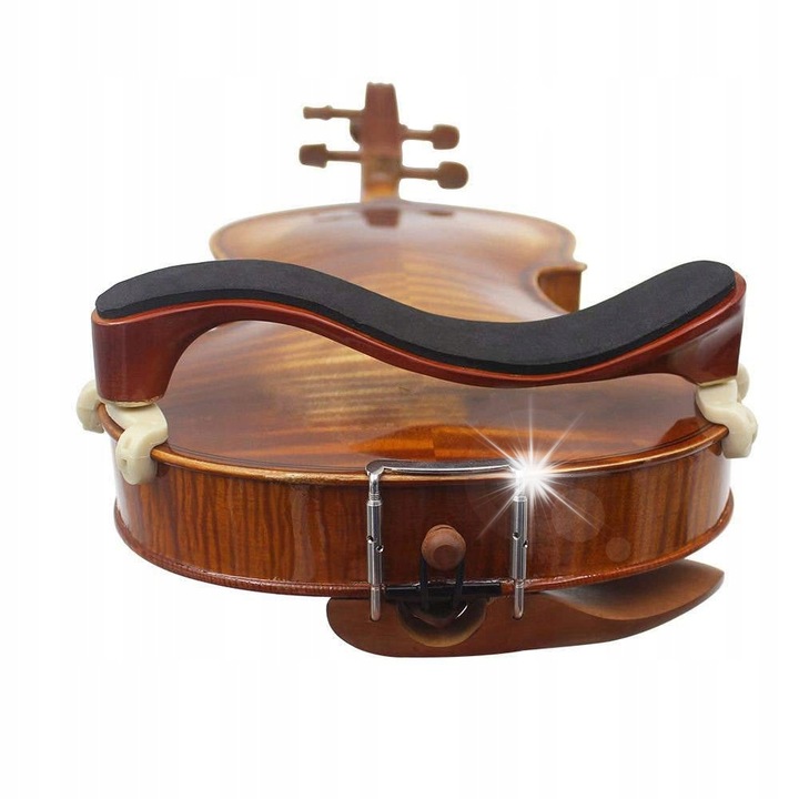 Oparere pe ramie pentru vioara/viola, Astonvilla, din lemn masiv, 3/4-4/4, model cu dungi tigru, dimensiuni 20,3x2,5x5,1cm