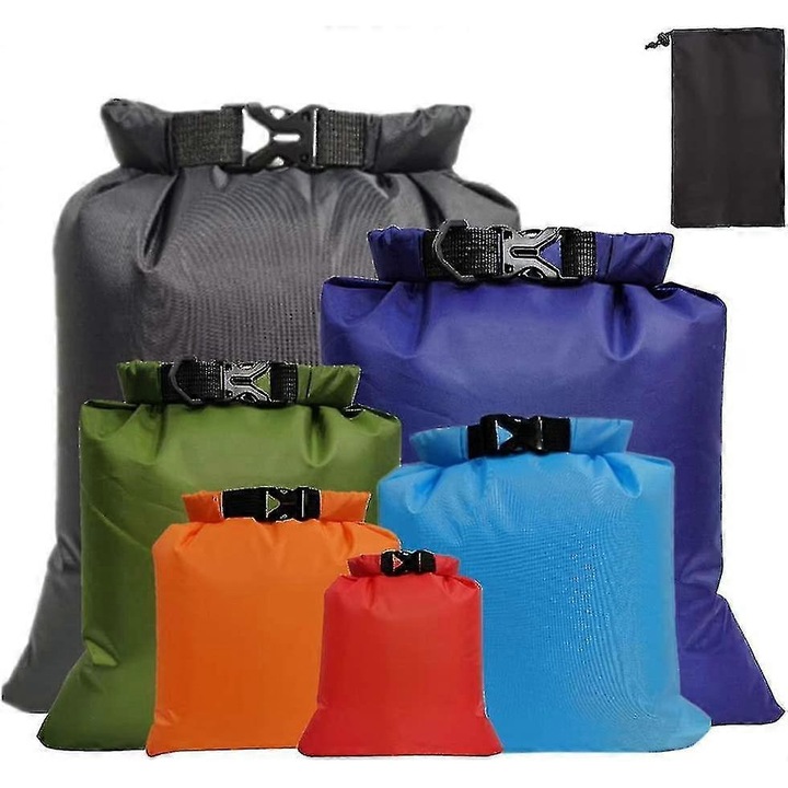 Set 6 Genti Waterproof pentru Camping, Multicolor