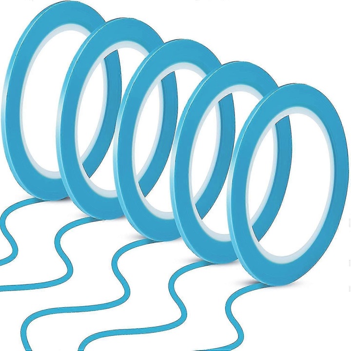 Banda adeziva din vinil 1/8 inch 3mm pentru curbe, 33 metri per rola