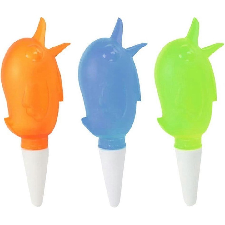 Set 3PCS Dispozitive de Udat Automate pentru Plante, Forma de Pasare, Accesorii Irigare, Teracota, Interior/Exterior