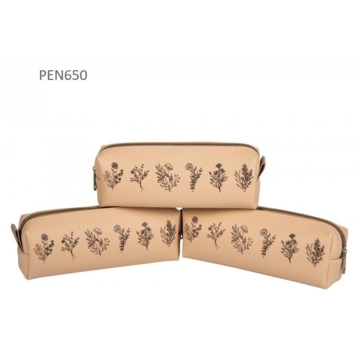 Egyrekeszes tolltartó Pajacyk, flori, 243x75mm, bézs