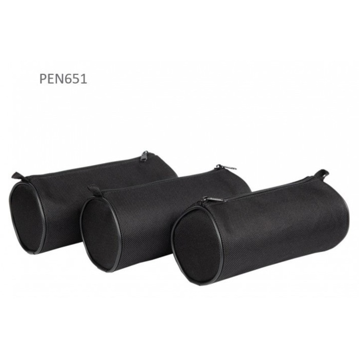 Pajacyk fekete kerek egyrekeszes tolltartó 143x269mm