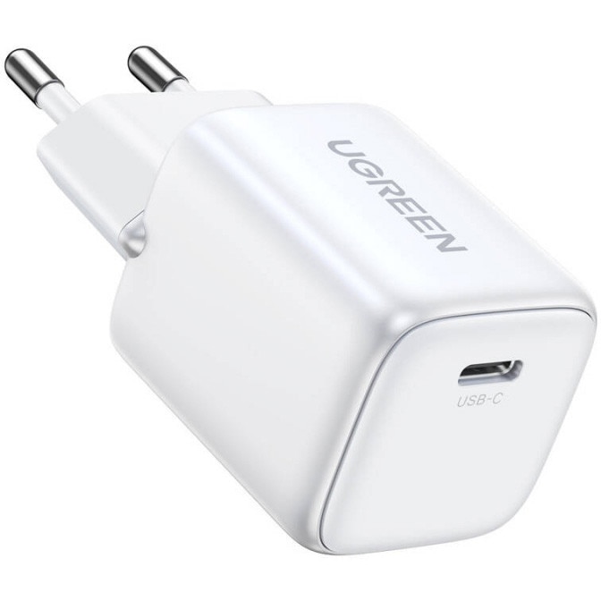 Incarcator retea Ugreen, Nexode CD318 Quick Charge 20W GaN, 1 x USB Type-C 5V/3A, alb