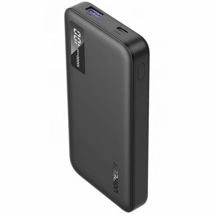 Acumulator extern Ugreen PB311, 10000mAh, PD 3.0 + QC 3.0 22.5W, 1 x USB; 1 x USB Type-C, total 3A, gri