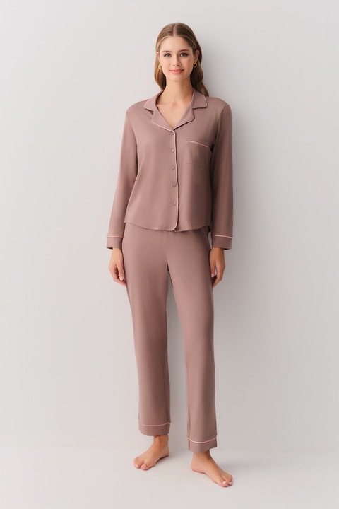 Suwen, Pijama uni cu pantaloni lungi, Roz prafuit