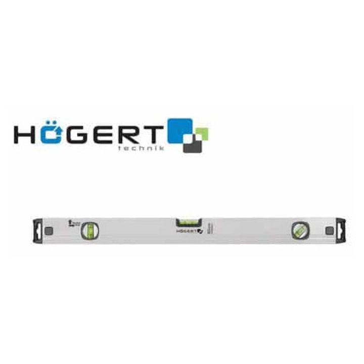 Alumínium vízmérték, 60 cm, 3 buborékos, HOGERT / HT4M007
