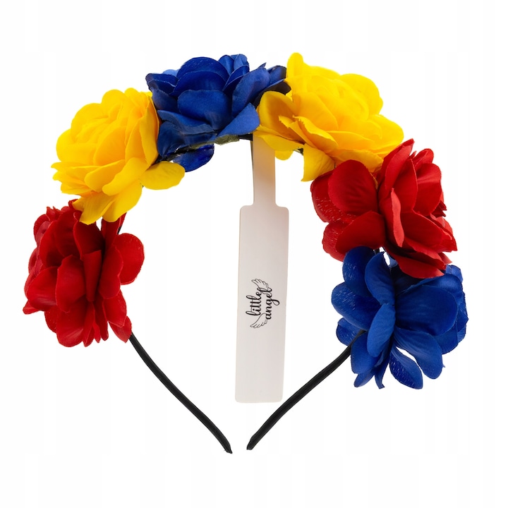 Bentita florala, Little Angel, model W890, multicolor, marime universala, coroana de evantai, CUNUNA EVENTACULUI