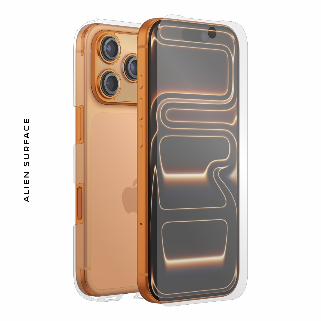 Folie protectie, compatibil cu Apple iPhone 17 Pro, acoperire ecran, spate, laterale si camera, Alien Surface