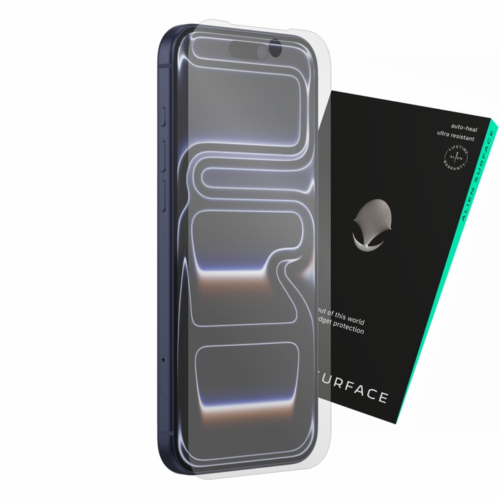 Apple iPhone 17 Pro Max védőfólia, tokkal kompatibilis képernyővédő, Alien Surface