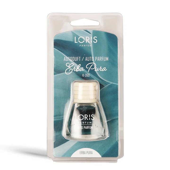 LORIS Parfüm autóillatosító 10 ml, kompakt design, hosszan tartó illat, zsinórral