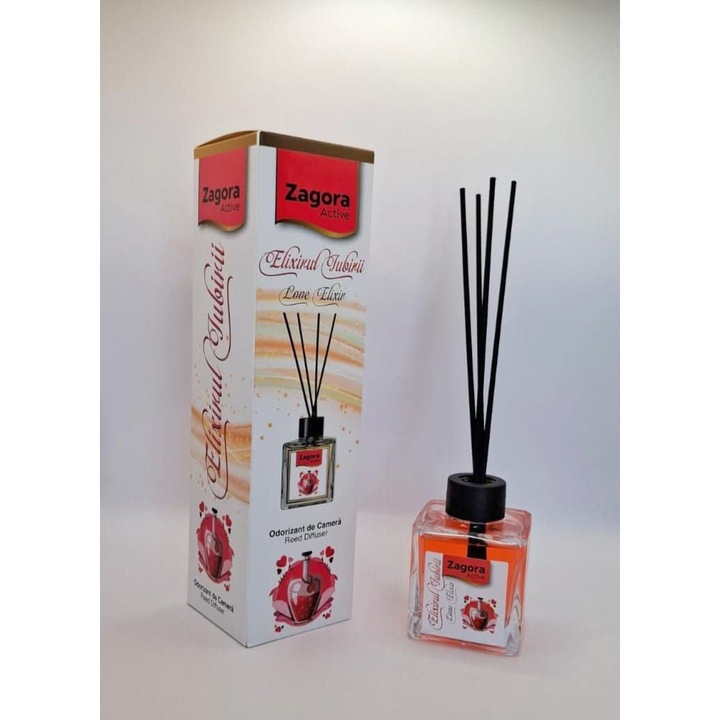 Szobaillatosító ZAGORA A Szerelem Elixírje 120 ml, elegáns illat, dekoratív pálcákkal