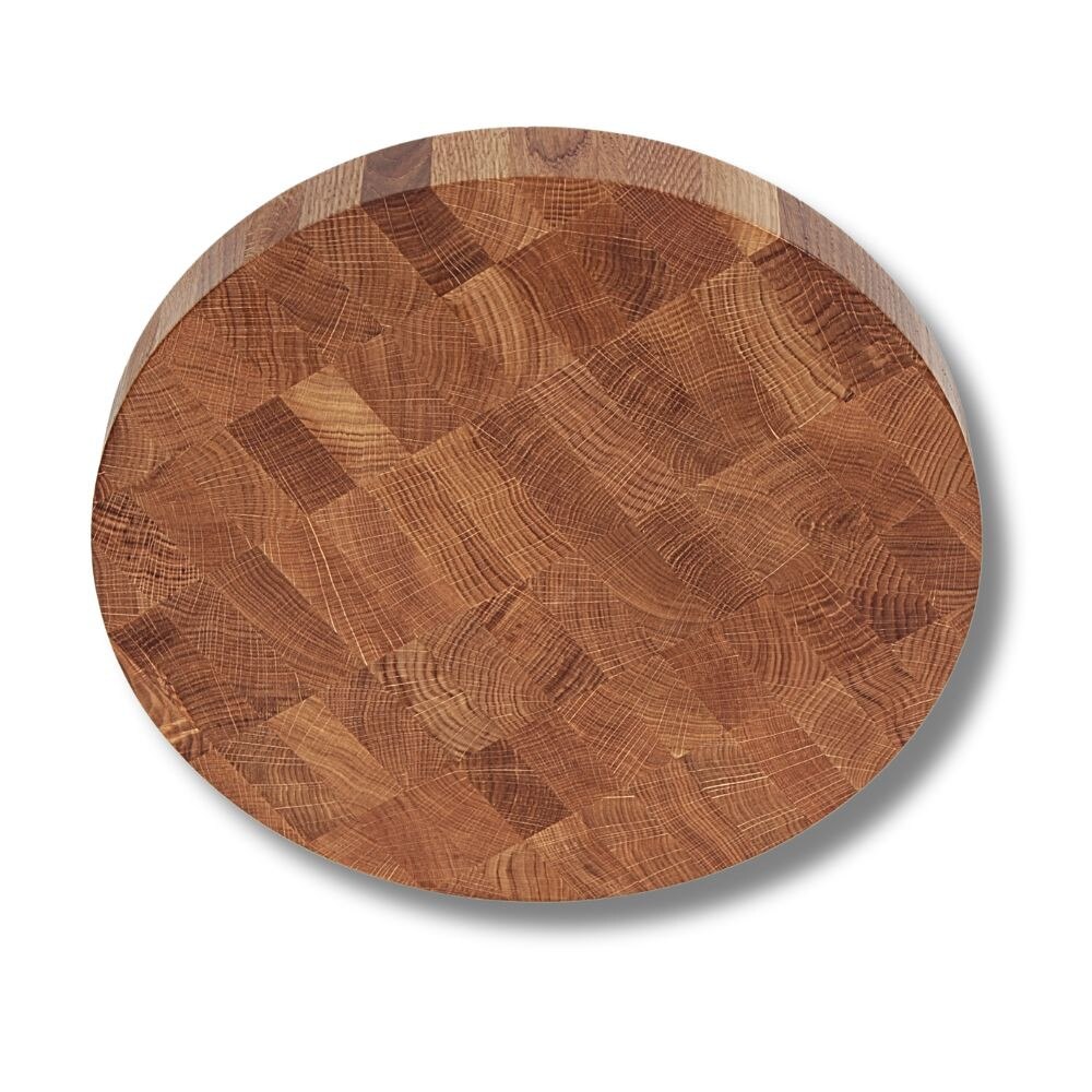 Tocator rotund din lemn de stejar, Design concentric, Set pentru taiat ...