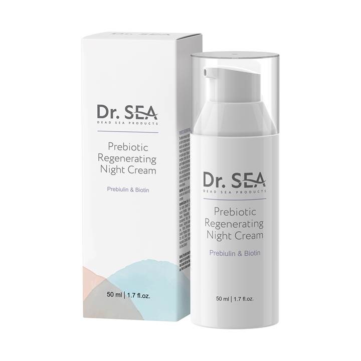 Crema de noapte regeneratoare cu prebiotice, Dr.Sea, 50ml, pentru toate tipurile de piele, cu biotina si extracte de plante