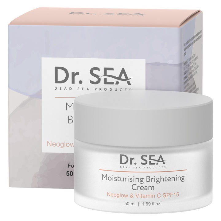 Dr.Sea NEOGLOW hidratáló és ragyogást adó krém, C-vitaminnal, SPF15, 50ml, matt, fáradt és száraz bőrre