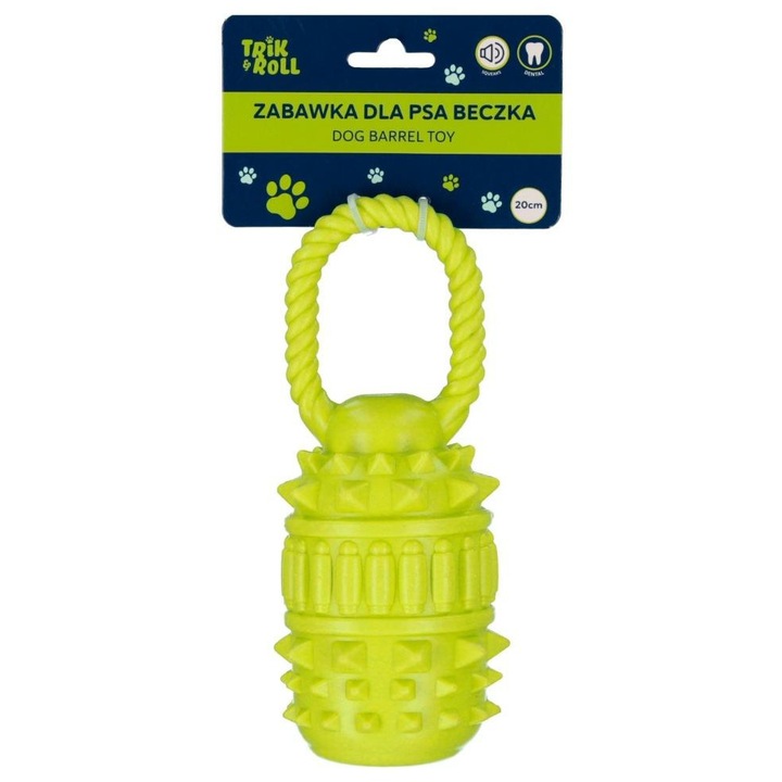 Kutyajáték Trik&Roll, 20cm zöld