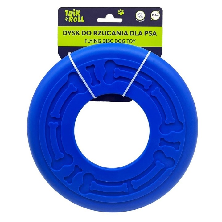 Kutyafrizbi Trik&Roll, 25,5cm, kék
