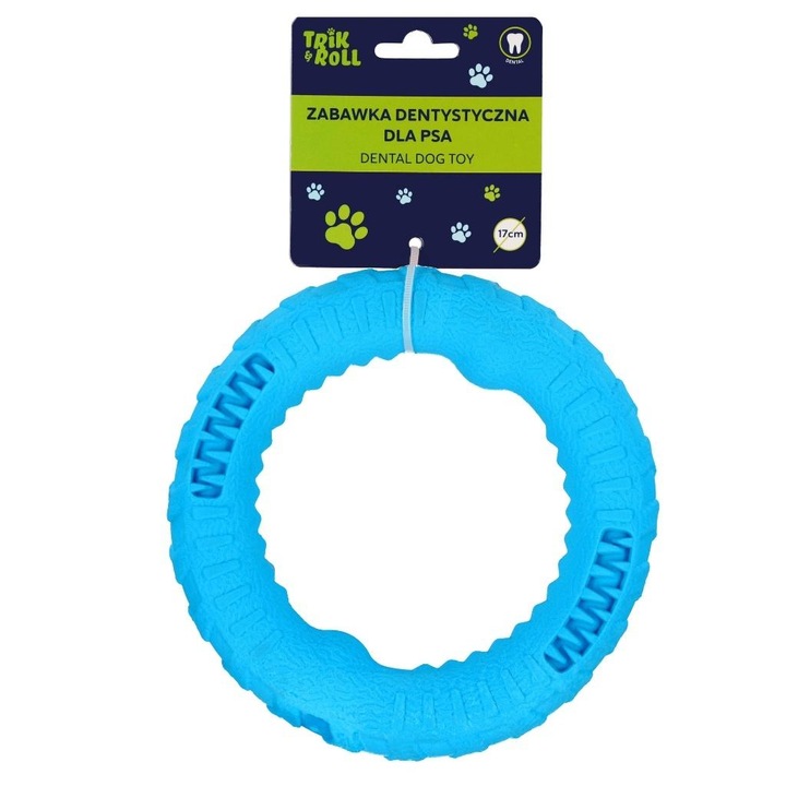 Kutyáknak való fogászati játék, Trik&Roll, 15.8cm, kék