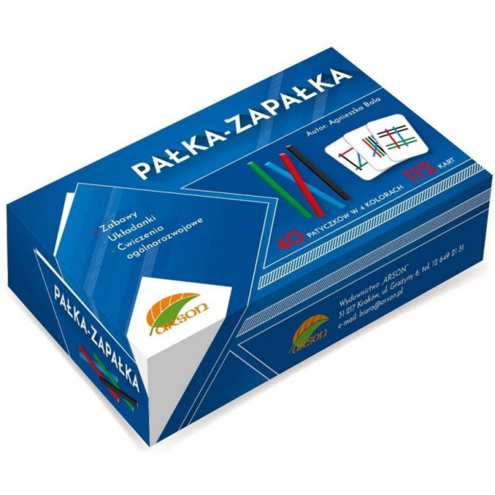 Baghete - chibrit, set de carti educative, Arson, 112 modele, 4 culori, 117x186mm