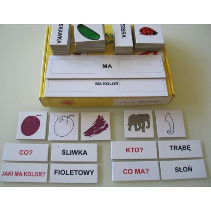 Дидактически комплект Arson, Какво има? Какъв цвят е?, 30 елемента, 226x162мм