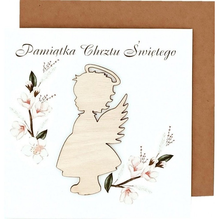 Felicitare, Naem, Chrzest Swiety, 157x157 mm