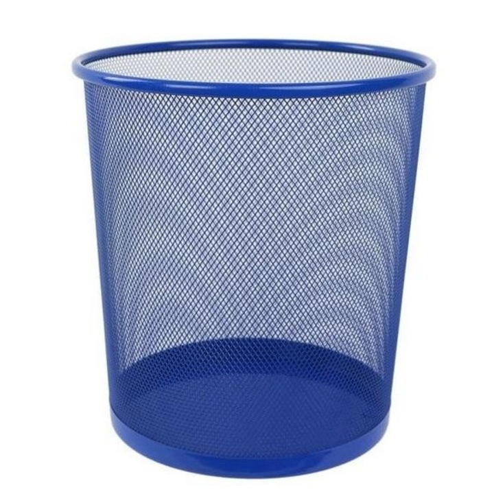 Cos de gunoi rotund mic, NET, albastru, 27x23,5cm