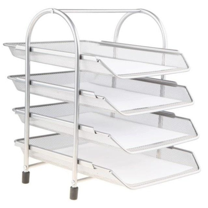 Suport documente NET, A4, cu tavite retractabile, negru, 30x35x38,5 cm