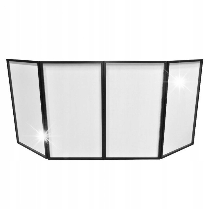 Екран DJ Stand4Me, компактен, черно/бял, 2,5x70x120см, комплект с 4 рамки