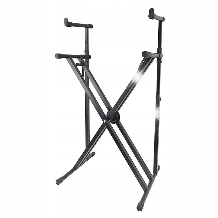 Двойна стойка за клавиатури STAND4ME X6, регулируема, черна, 104-150см