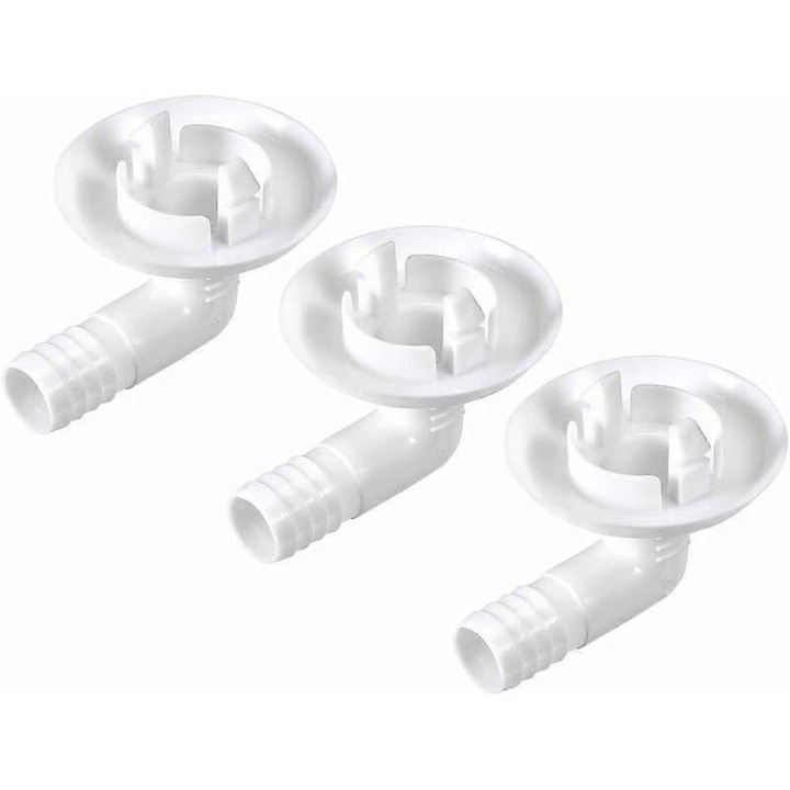 Légkondicionáló lefolyócső csatlakozó, 25mm, 3 darabos készlet, fehér