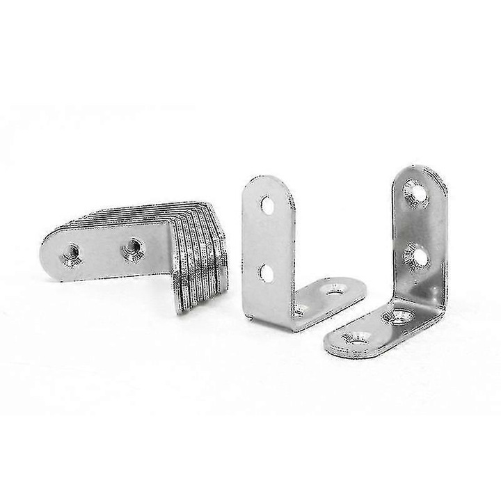 Set 5 coltare metalice, argintii, 40x40x16mm